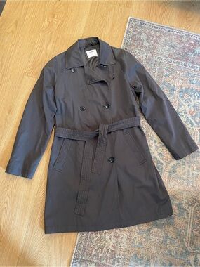 Old Navy Water Resistant Trench Coat Jacket in Panther Women’s Medium Raincoat